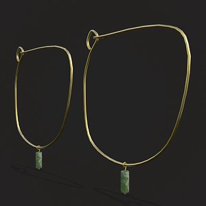Medieval Moss Agate Earings
