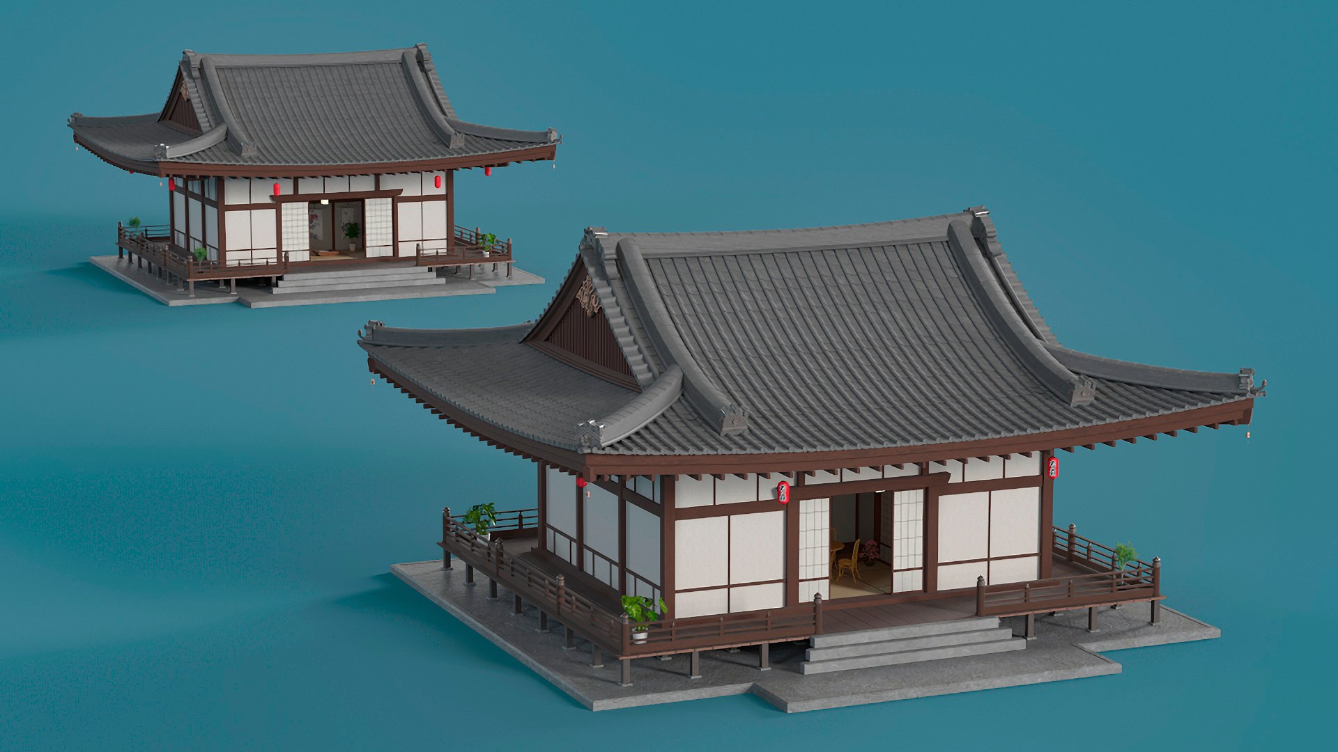 Japan Traditional House Full Interior Model - TurboSquid 2277730