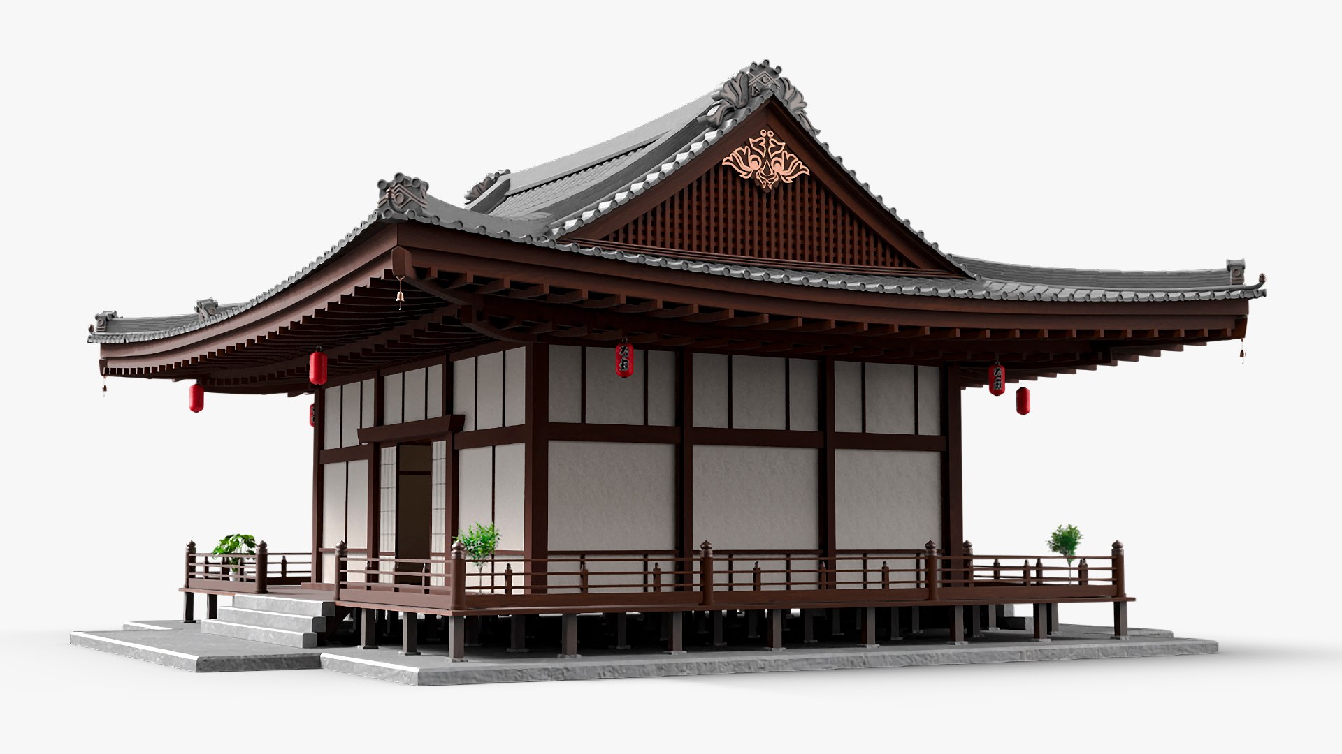 Japan Traditional House Full Interior 3D model preview