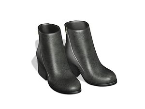 Folded Back Ankle Boots 3D - TurboSquid 1753426