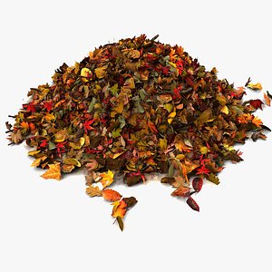 leaves pile 3d 3ds