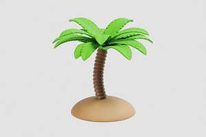 Palm Tree cartoon 3D model
