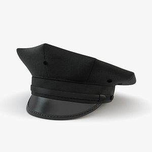 3D point police cap model
