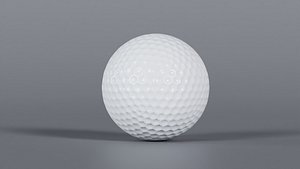 Low Poly Golf Ball 3D Model True PBR Renders Zero Cleanup UVs 4K PBR Textures 3D