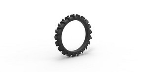 3D Diecast swamp buggy tire Scale 1 to 25 model