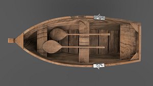 Canoe with Paddle model
