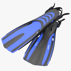 oceanic viper fins blue 3d obj