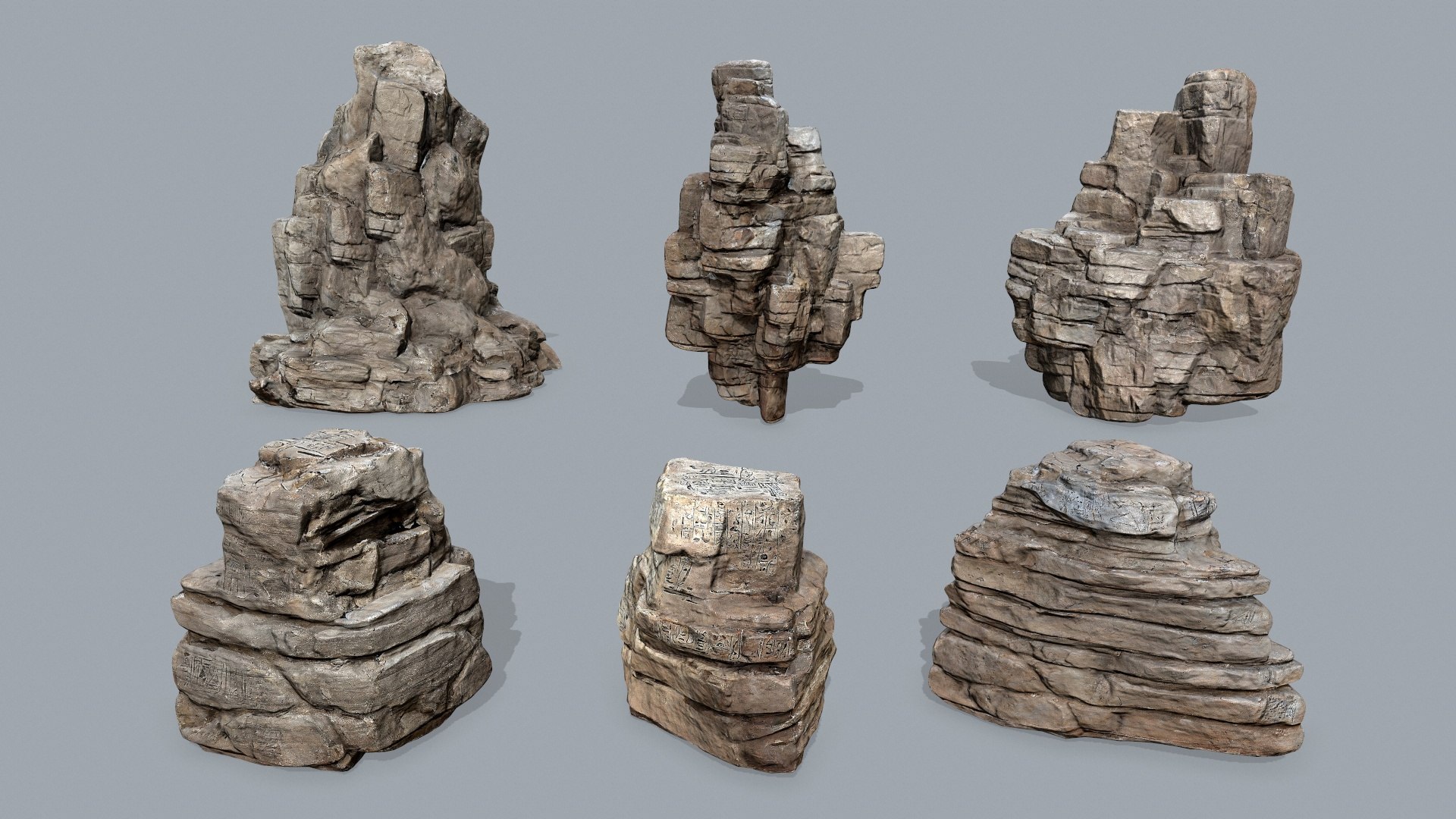 3D Egyptian Rocks Model - TurboSquid 2212137