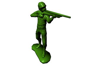 3d model plastic army man -