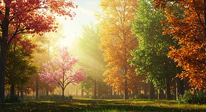 3D Colorful Trees Collection Bundle Pack