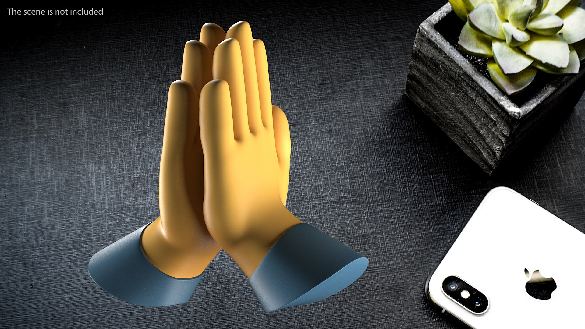 Folded Hands Emoji 3D model preview