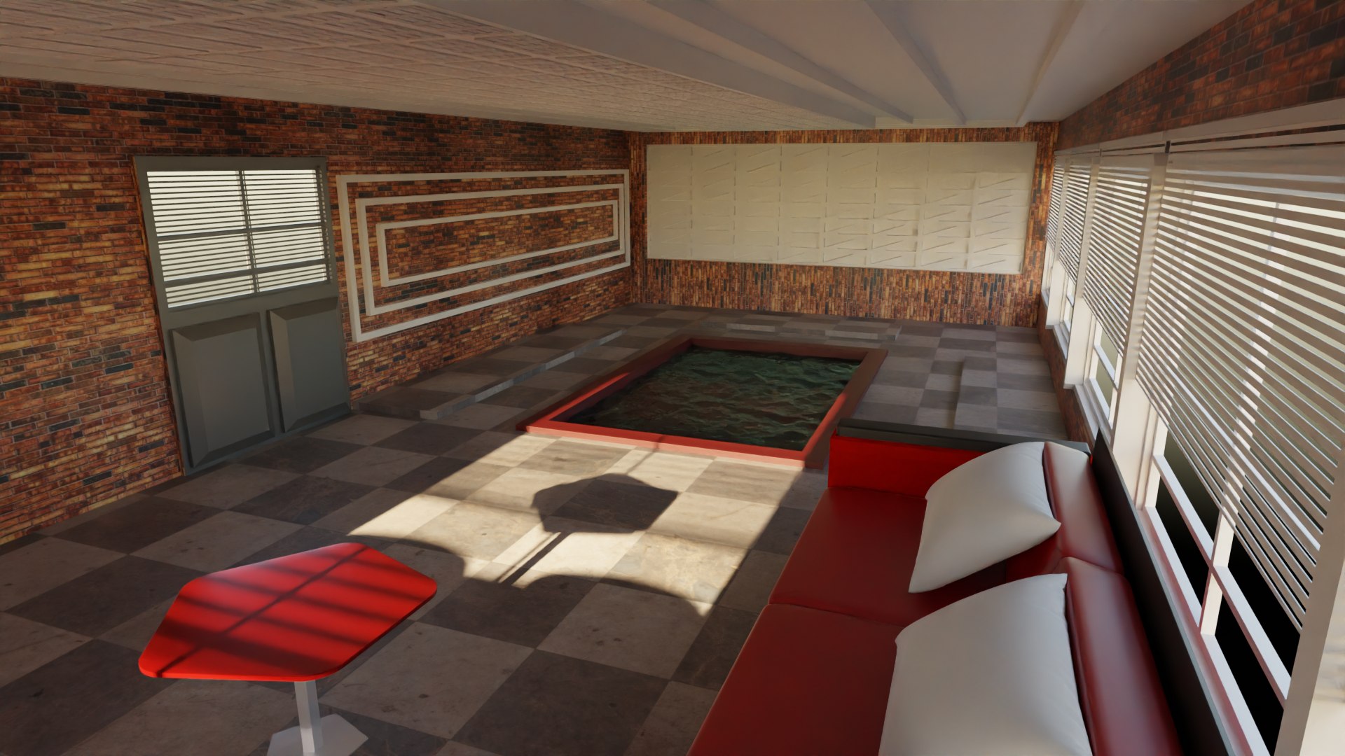 Pool House Interior 3D Model - TurboSquid 2159629