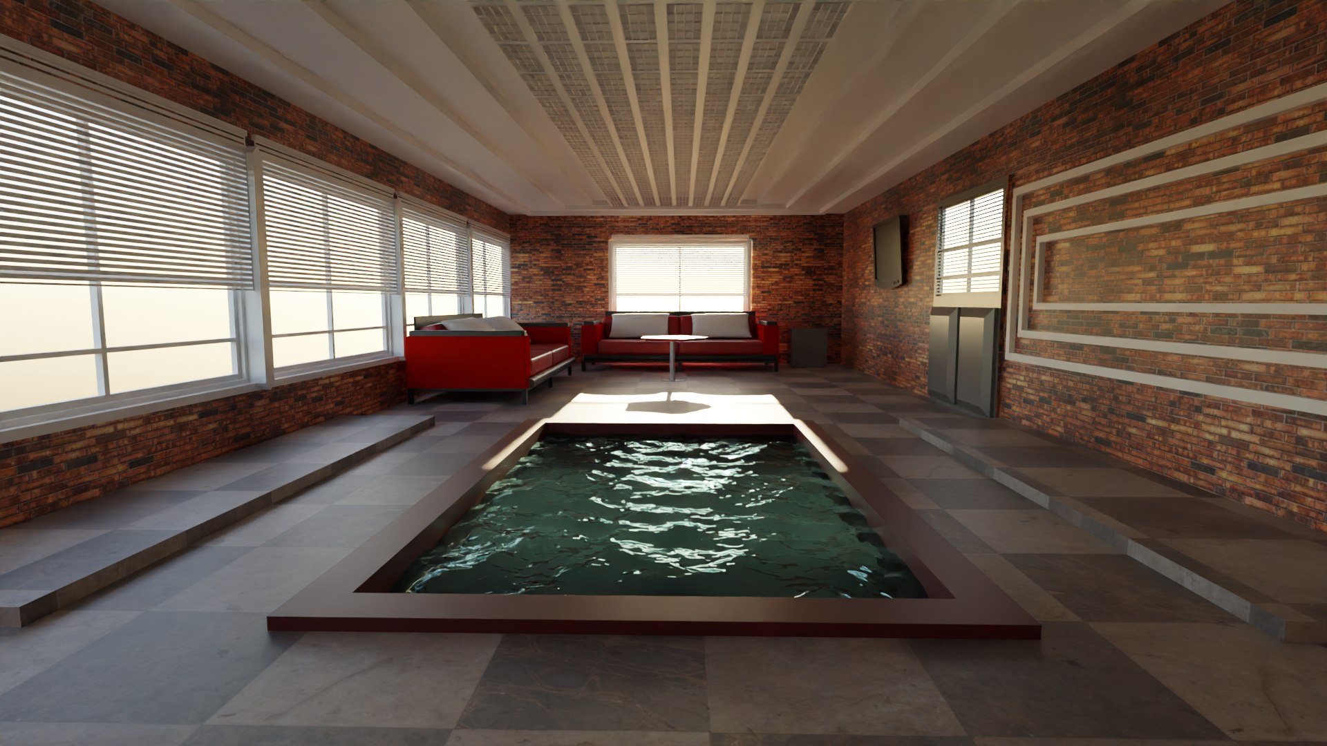 Pool House Interior 3D Model - TurboSquid 2159629