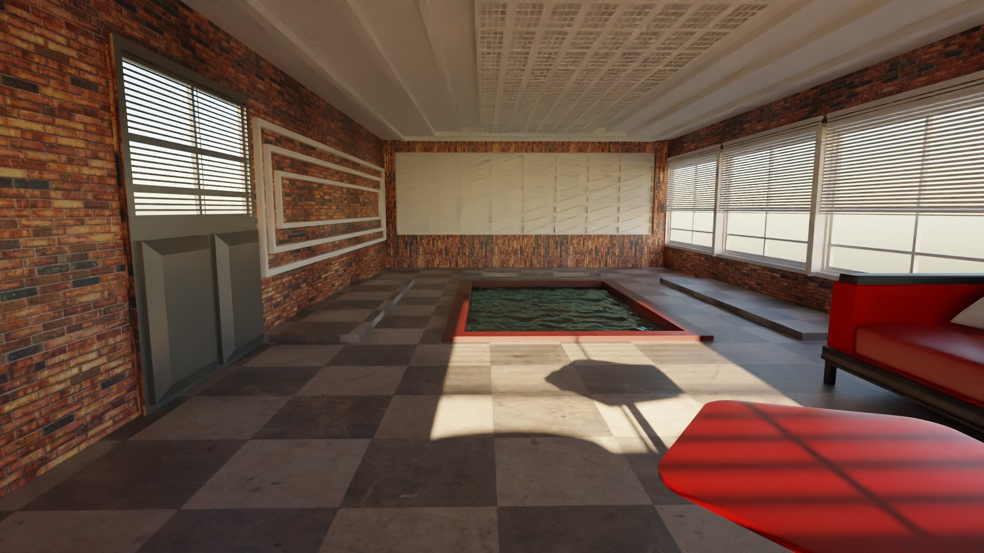 Pool House Interior 3D Model - TurboSquid 2159629