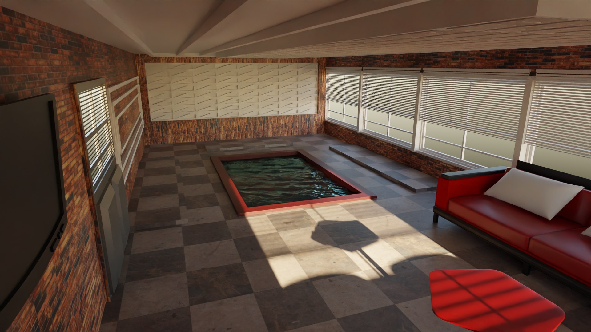 Pool House Interior 3D Model - TurboSquid 2159629