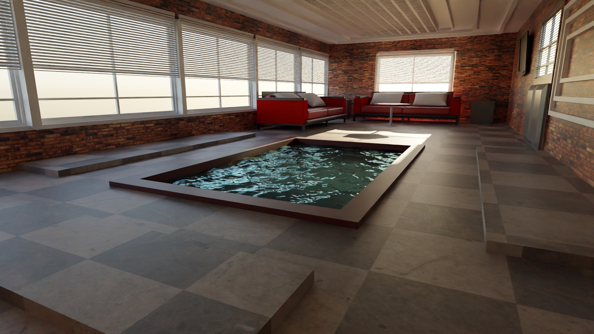 Pool House Interior 3D Model - TurboSquid 2159629