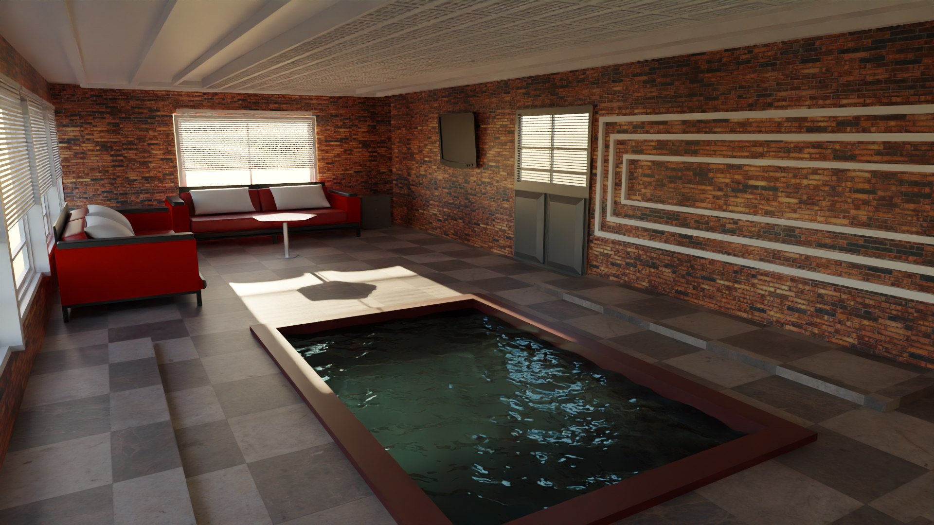 Pool House Interior 3D Model - TurboSquid 2159629