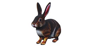 3D model Rabbit low-poly PBR