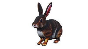 Rabbit low-poly PBR