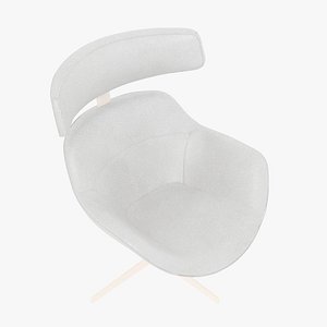 Cassina 277-12 Auckland Arm Chair White Leather White Body model