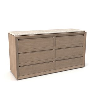 Sofita Marble Dresser PBR 3D model