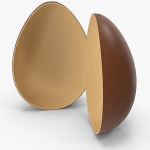 Opened Surprise Chocolate Egg 3D model