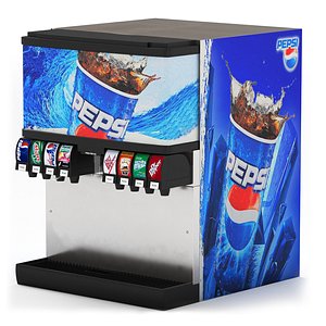 3D soda fountain machine 02 model