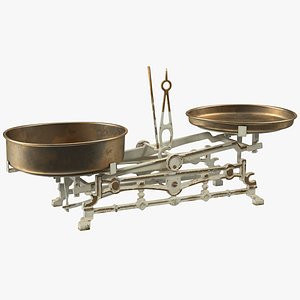 Old Vintage Kitchen Scale Rigged