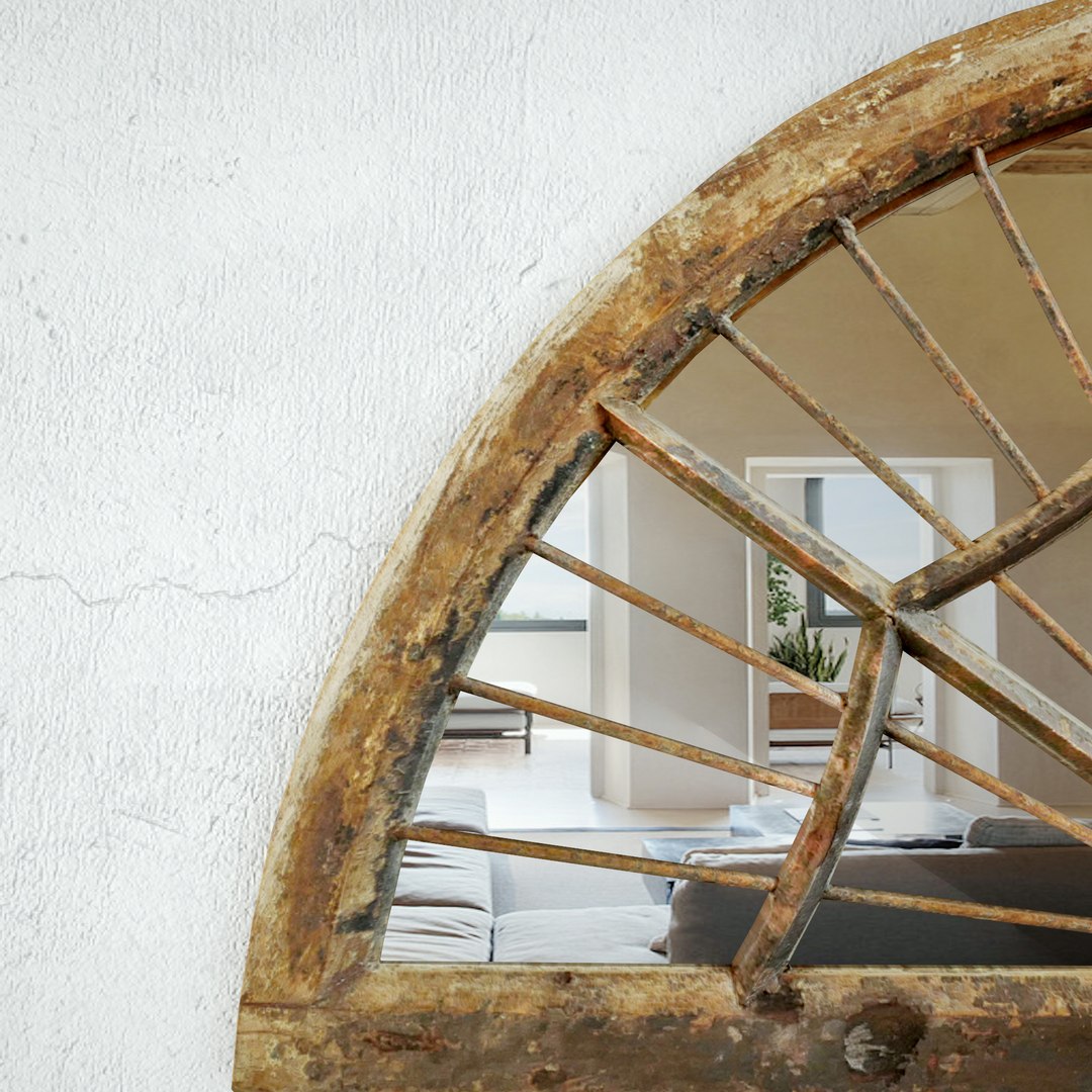 3D Antique Window Mirror Model - TurboSquid 2278160