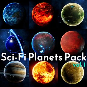 Sci-Fi Planets Pack vol 1