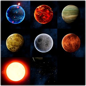 3D Sci-Fi Planets Pack