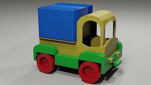 toy low-poly truck games 3D model