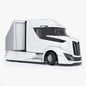 Advanced Long Haul Truck and Trailer Rigged for Cinema 4D