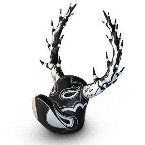 Dominican Celebration Mask - Black and White