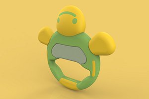 3D baby rattle model
