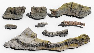 Sharp Basalt Cliff Pack PBR