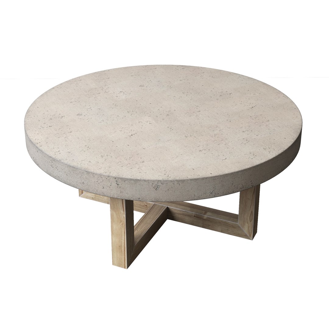 3D Model Heston Round Coffee Table TurboSquid 2017061