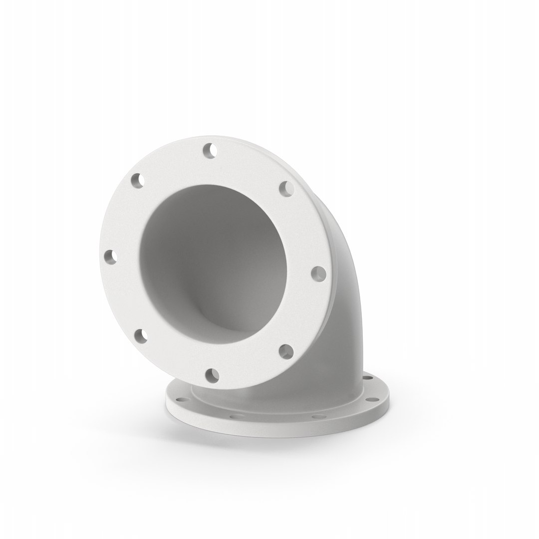 3D Industrial Pipe 90 Degree model - TurboSquid 1866301