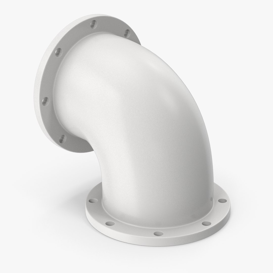 3D Industrial Pipe 90 Degree model - TurboSquid 1866301