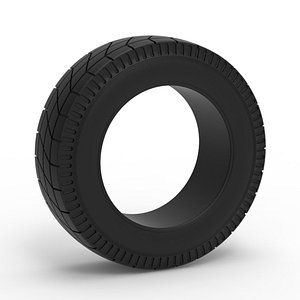 3D Vintage dirt tire Version 2 Scale 1 to 25