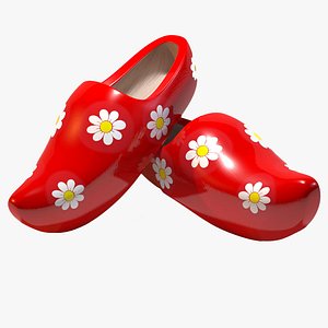 wooden shoes 3d max