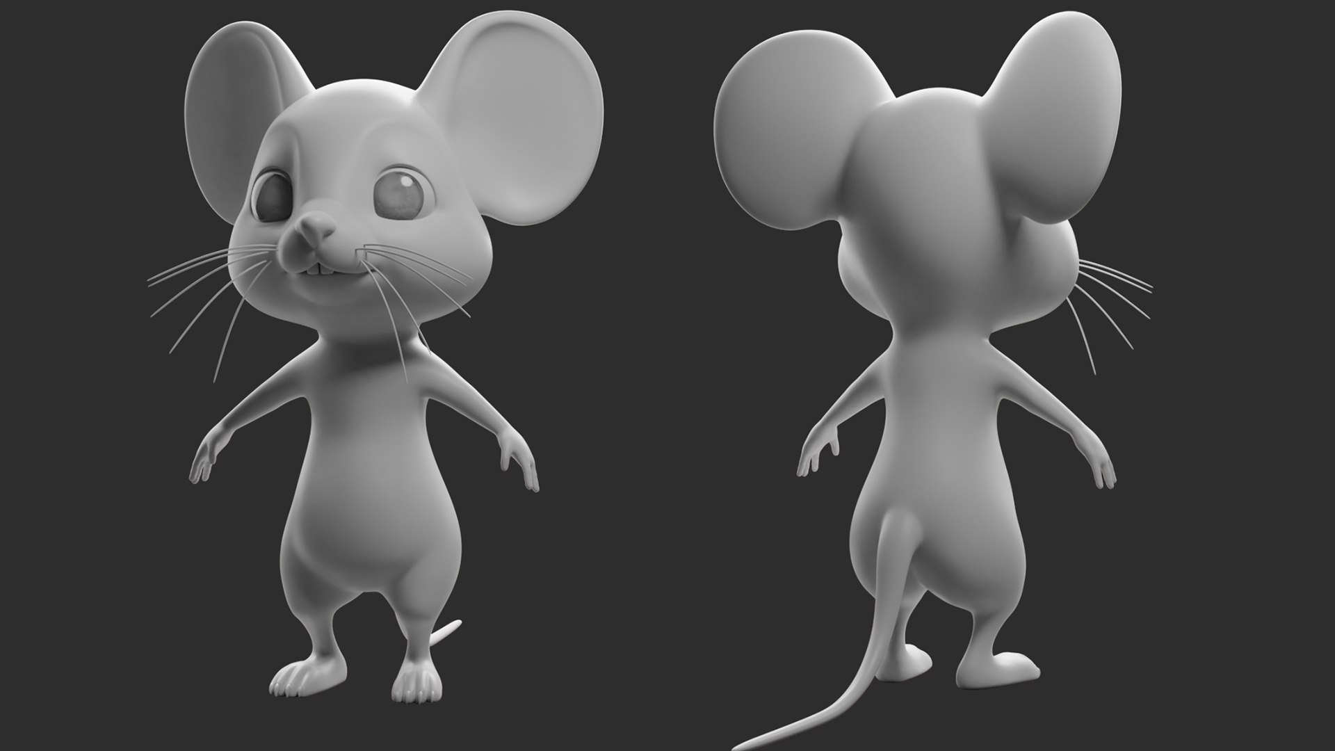 3D Cartoon Mouse Model - TurboSquid 2321454
