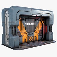 Sci-fi Gate Door Game Ready PBR