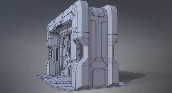 Sci-fi gate pbr model - TurboSquid 1401747