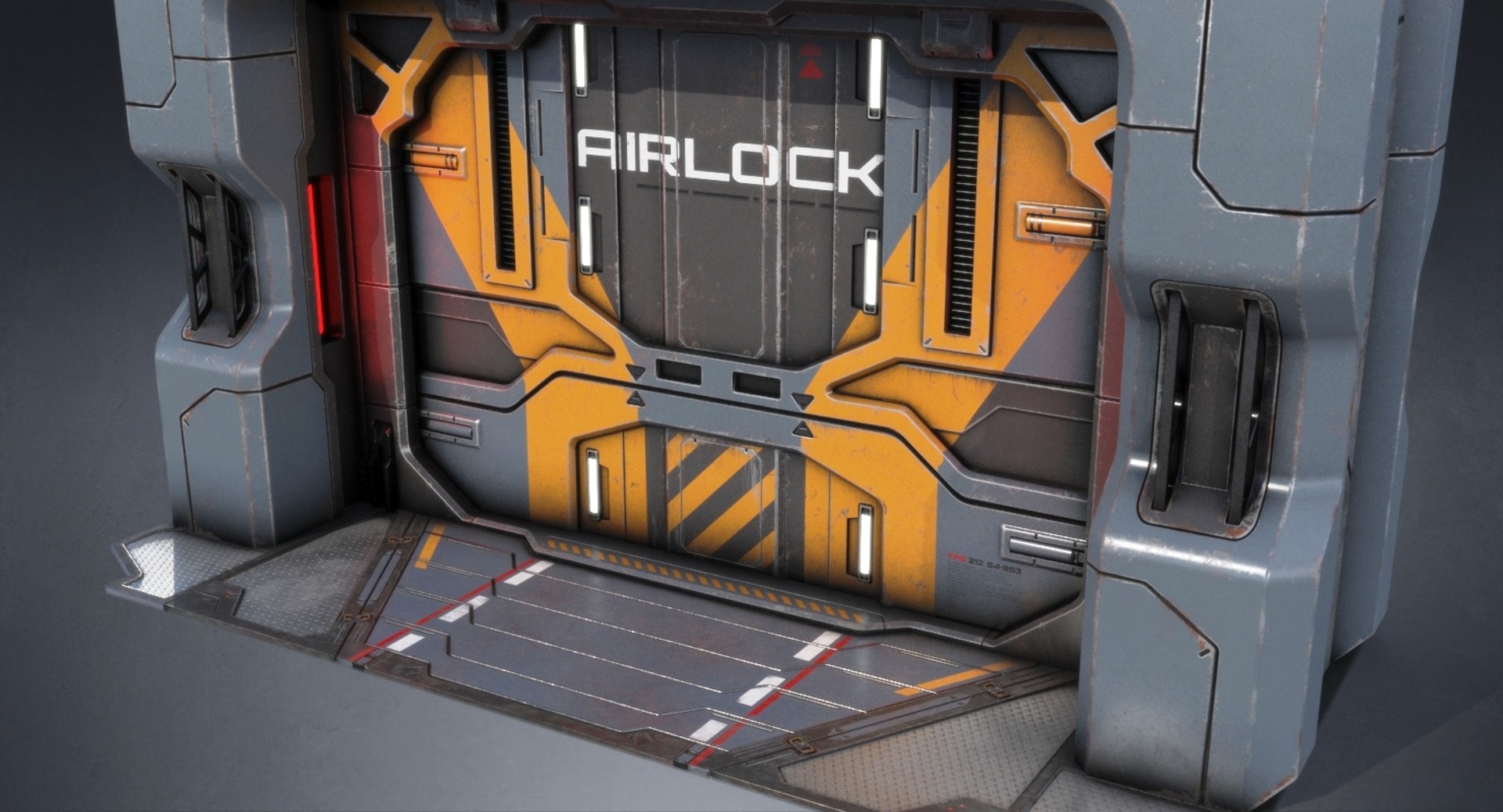 Sci-fi Gate Pbr Model - TurboSquid 1401747