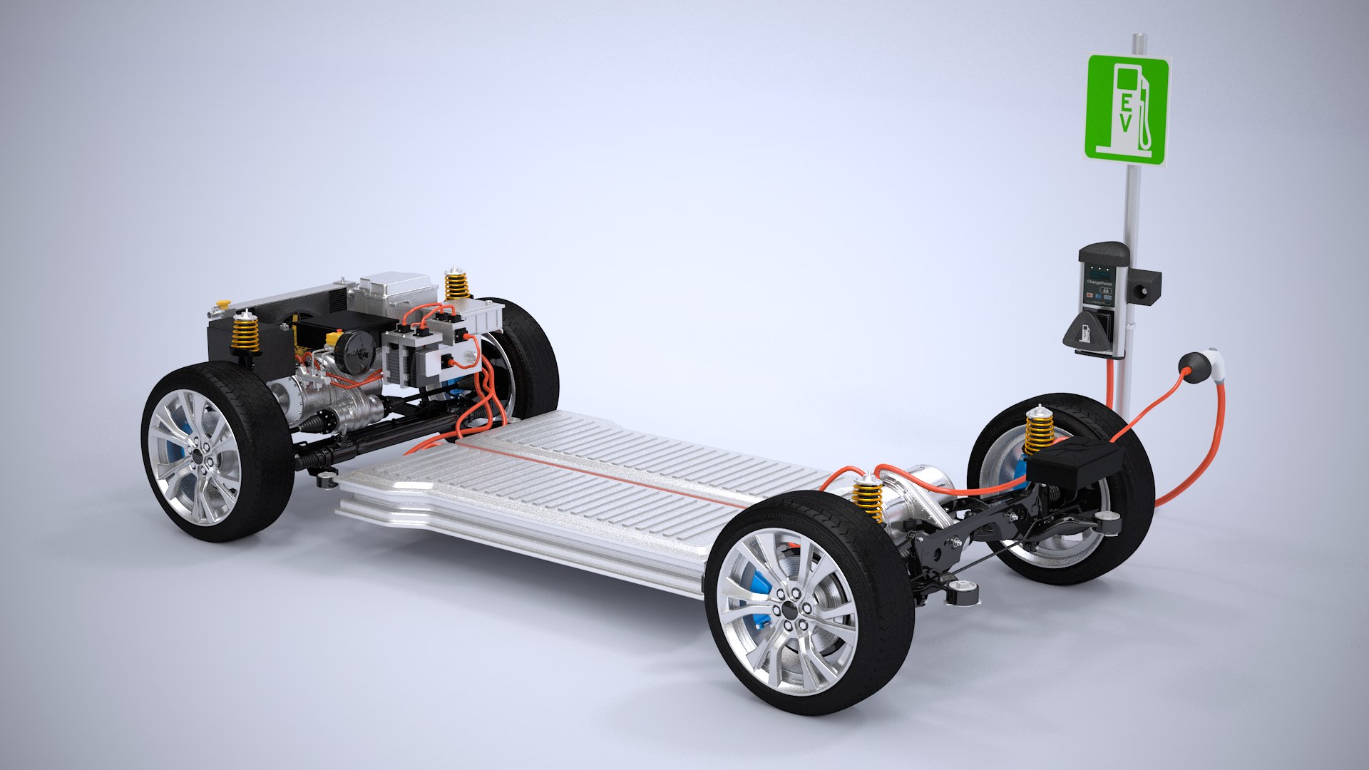 Electric Awd Vehicle Chassis 3D TurboSquid 1437973