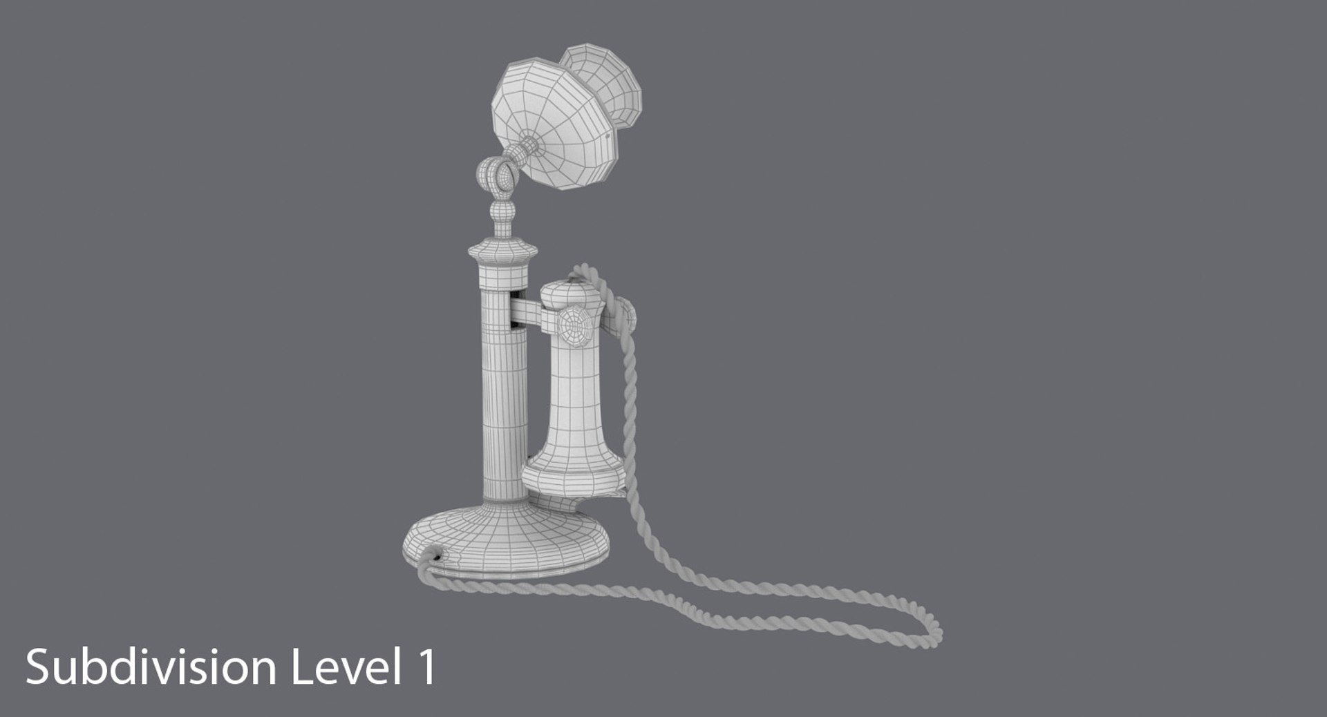 candlestick phone 3d max