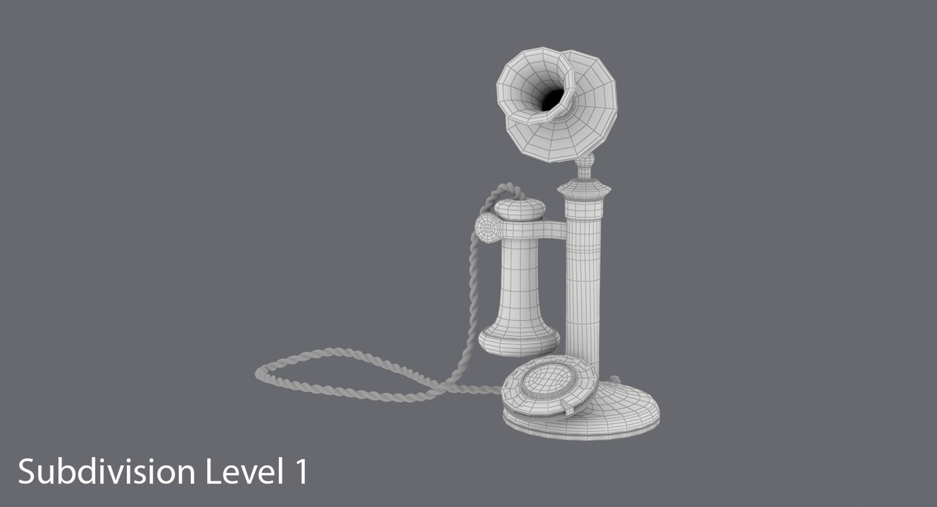 candlestick phone 3d max