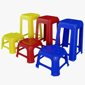 plastic stool 3D model