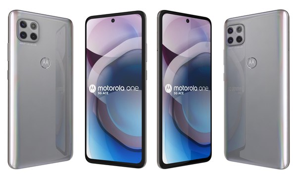 Motorola One 5G Ace Frosted Silver 3D